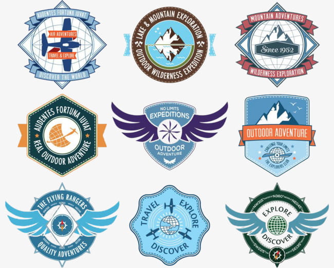 vintage airplane logo ai file