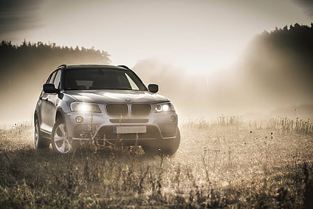 silver BMW car thumbnail