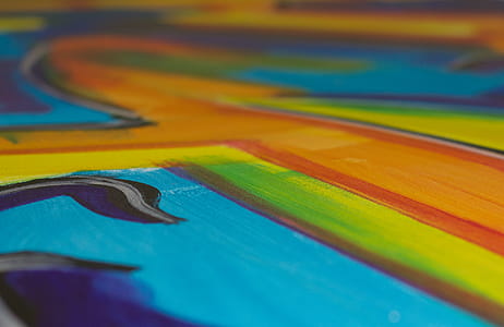 Green, Blue, and Orange Textile thumbnail