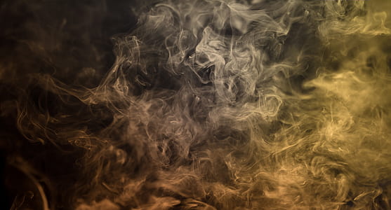 brown, black, and white smoke abstract painting thumbnail