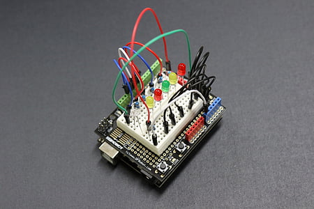 device motherboard with multi-colored wires thumbnail