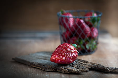strawberry on brown wood board thumbnail