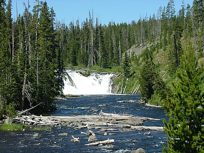 Lewis Falls in Yellowstone National Park, Wyoming thumbnail