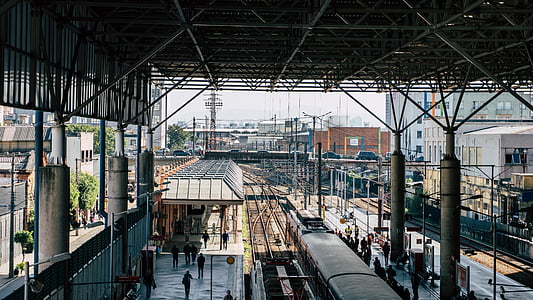 high-angle photo of a non-crowded train station thumbnail