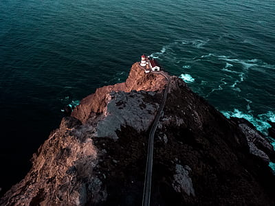 aerial photography of lighthouse thumbnail