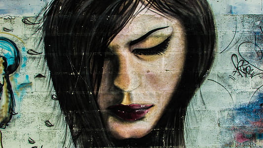 woman portrait wall graffiti thumbnail