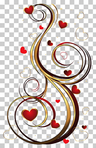 Pokémon Gold and Silver Pokémon HeartGold and SoulSilver Red Ring, Transparent Red and Gold Hearts Ornament , yellow and red hearts and strands PNG clipart