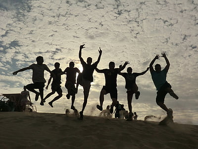 silhouette of group of people thumbnail