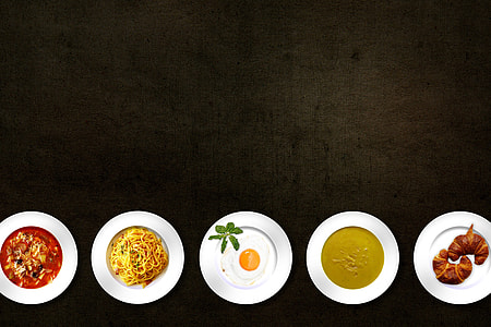 Food on plates in kitchen thumbnail