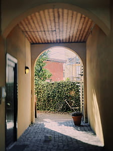 Black Door in Front of Hallway thumbnail