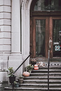 brown glass door with frame thumbnail