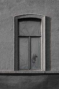 closed gray wooden window door thumbnail