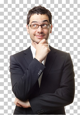 Thought Stock photography, Thinking man , man wearing black suit looking up PNG clipart
