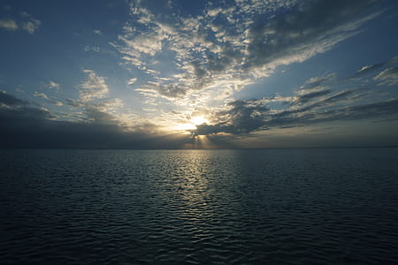 Scenic View of Ocean During Dawn thumbnail