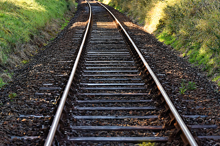 railroad between green grass thumbnail