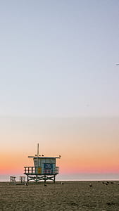 lifeguard post during sunset thumbnail