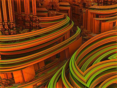 orange and green abstract wallpaper thumbnail