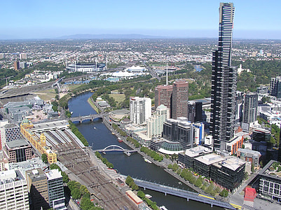 Melbourne Cityscape with Eureka Tower, Victoria, Australia thumbnail