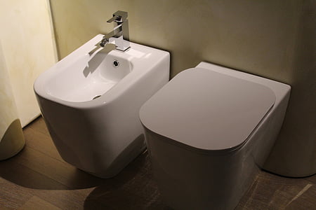 white ceramic sink and toilet set thumbnail