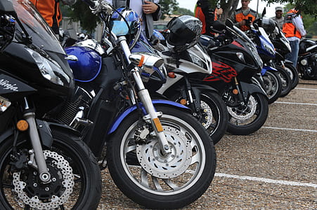 assorted-color parked motorcycles thumbnail