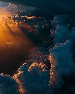 aerial view of clouds during sunset thumbnail