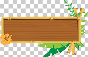 Hawaii Flower Hibiscus , with green leaf decoration of the board signs, rectangular brown case PNG clipart