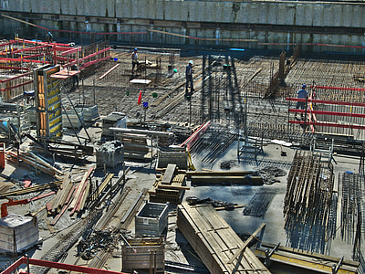 aerial photography of rebar cages on surface thumbnail