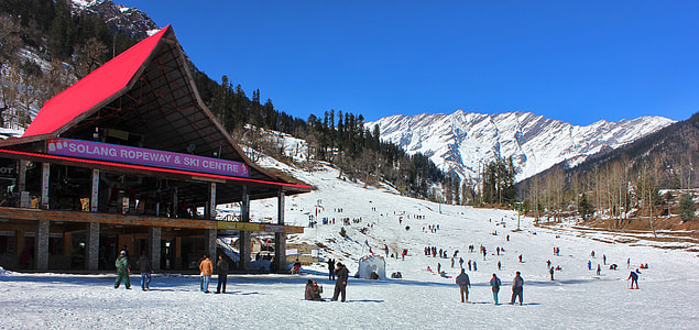 group of people near Solang Ropeway & Ski Center during daytime thumbnail