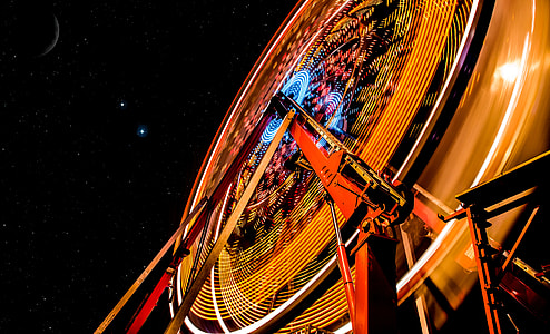 moving amusement ride during daytime thumbnail