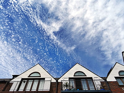 sky, houses, clouds, village thumbnail
