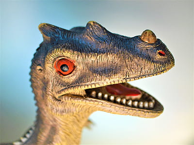 shallow focus photography of dinosaur plastic toy thumbnail