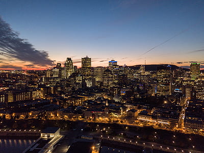 photography of buildings during night thumbnail