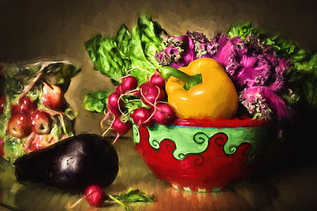 assorted still life fruit painting thumbnail