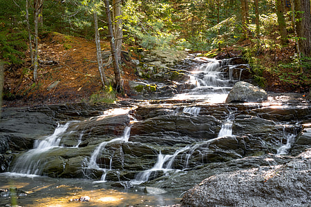 Cascading Falls in Harpswell Cliff in Maine thumbnail