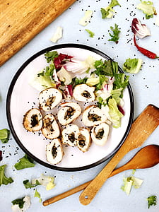 fish dish on white ceramic plate thumbnail