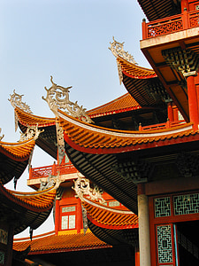 red and brown temple under calm sky thumbnail
