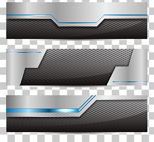 Web banner Euclidean Technology Icon, metallic banner, black and grey electronic device collage PNG clipart