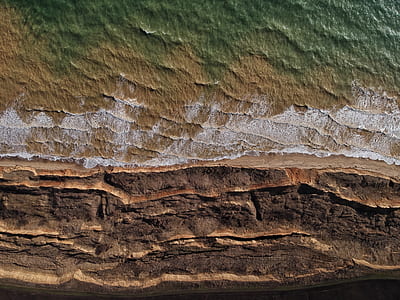 aerial view of sea shore thumbnail
