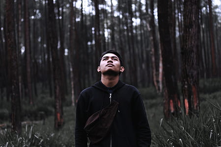 man standing near forest thumbnail