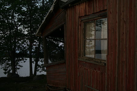 brown wooden structure surrounded by trees thumbnail