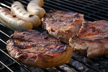 meat and sausage on grill thumbnail