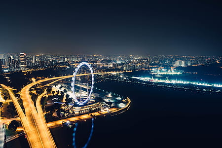 London Eye during nighttime thumbnail