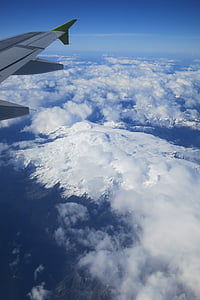 bird's eye view photo of mountain alps thumbnail
