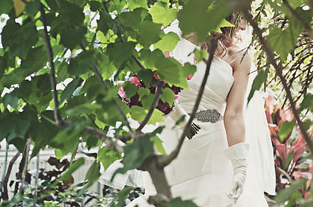 woman wearing white wedding dress thumbnail