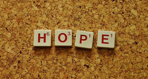 scrabble tiles HOPE on floor thumbnail