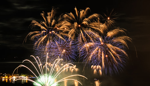fireworks at nighttime aerial photography thumbnail
