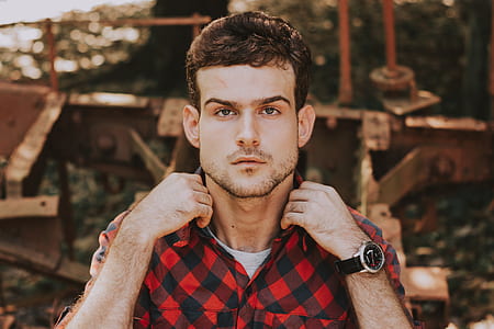 man in black and red top thumbnail