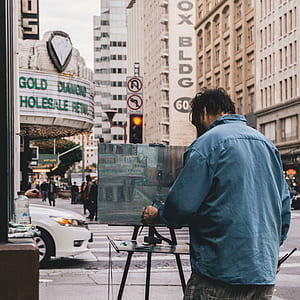 man painting city street thumbnail