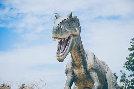 gray dinosaur opening mouth thumbnail
