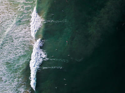 aerial photo of seawaves at daytime thumbnail
